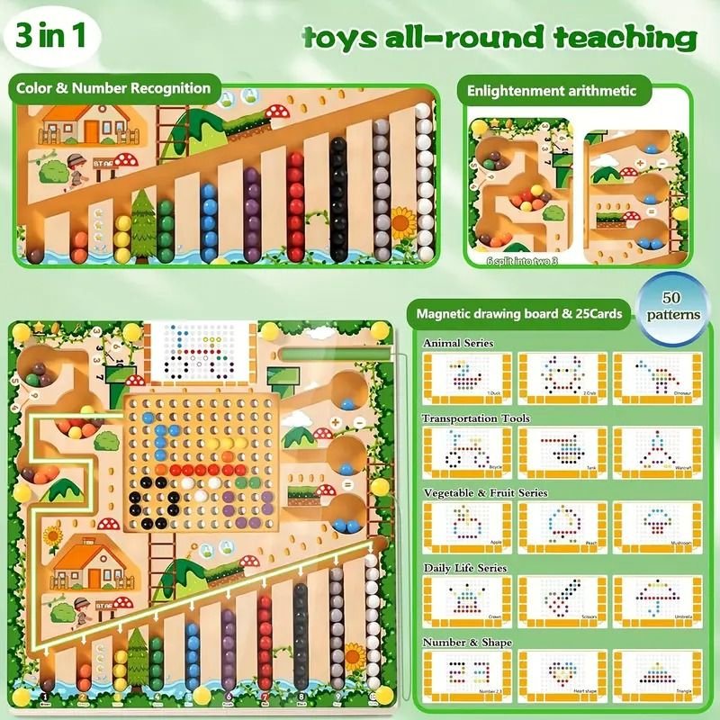 Jouet Magnétique Montessori pour Enfants | Développement Cognitif et Amusement