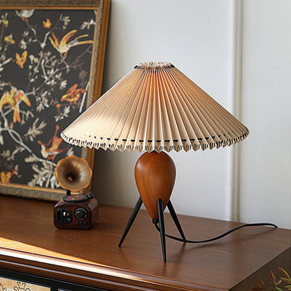 Lampe LED Trépied en Bois | Élégance Naturelle et Style Contemporain