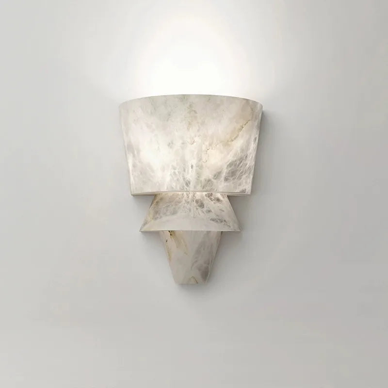 Applique Murale en Marbre Naturel | Éclairage LED Élégant et Durable