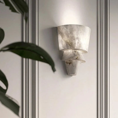 Applique Murale en Marbre Naturel | Éclairage LED Élégant et Durable