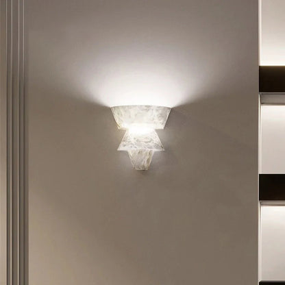 Applique Murale en Marbre Naturel | Éclairage LED Élégant et Durable