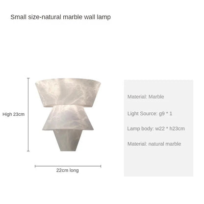 Applique Murale en Marbre Naturel | Éclairage LED Élégant et Durable