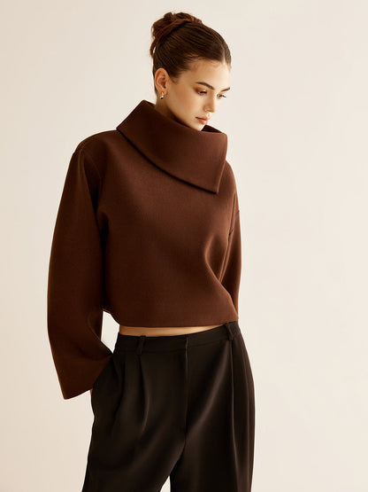 Haut en Tweed à Col Roulé | Chic et Élégant pour Toutes Occasions