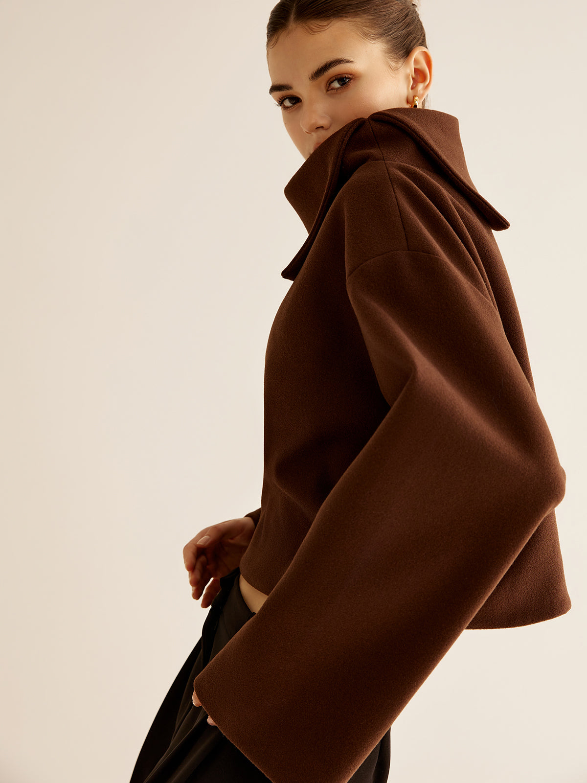 Haut en Tweed à Col Roulé | Chic et Élégant pour Toutes Occasions