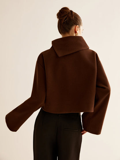 Haut en Tweed à Col Roulé | Chic et Élégant pour Toutes Occasions