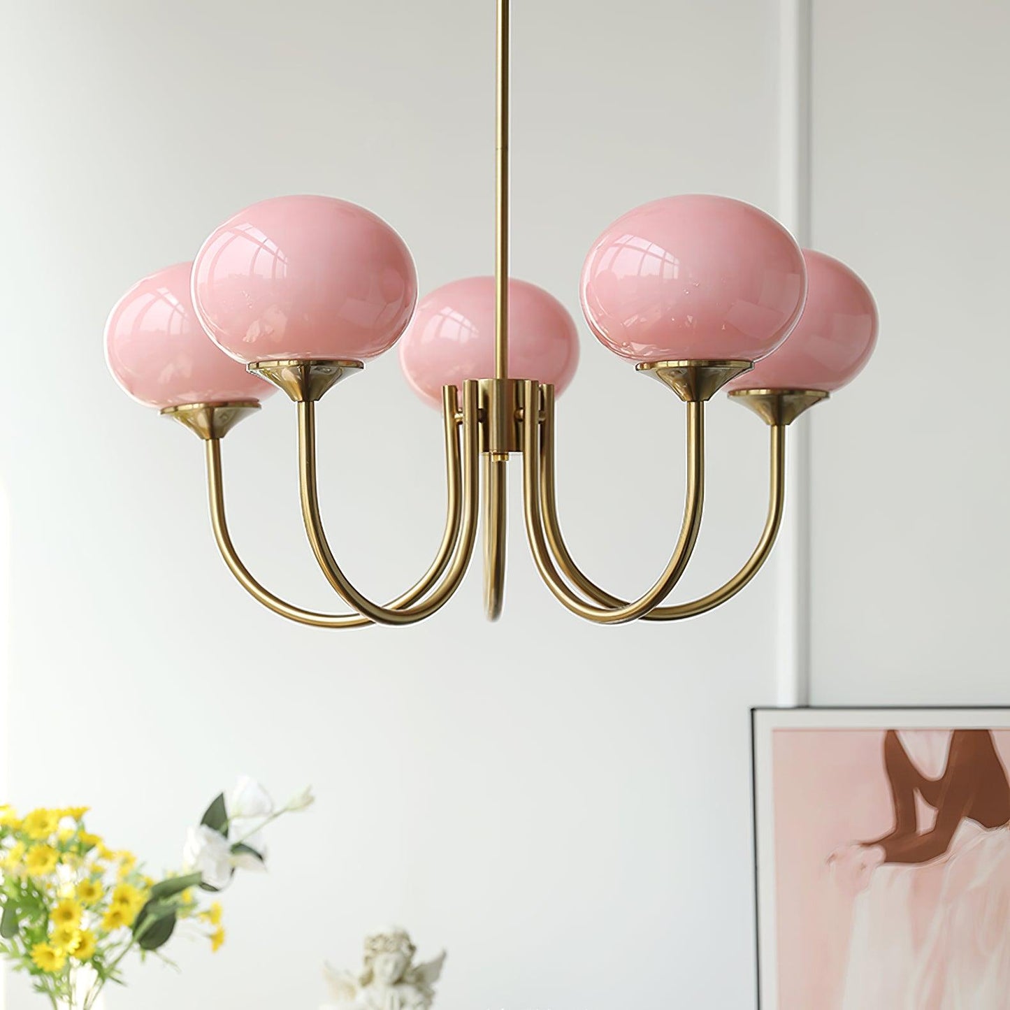 Suspension Chic en Guimauve | Éclat Doux et Élégant pour Intérieur