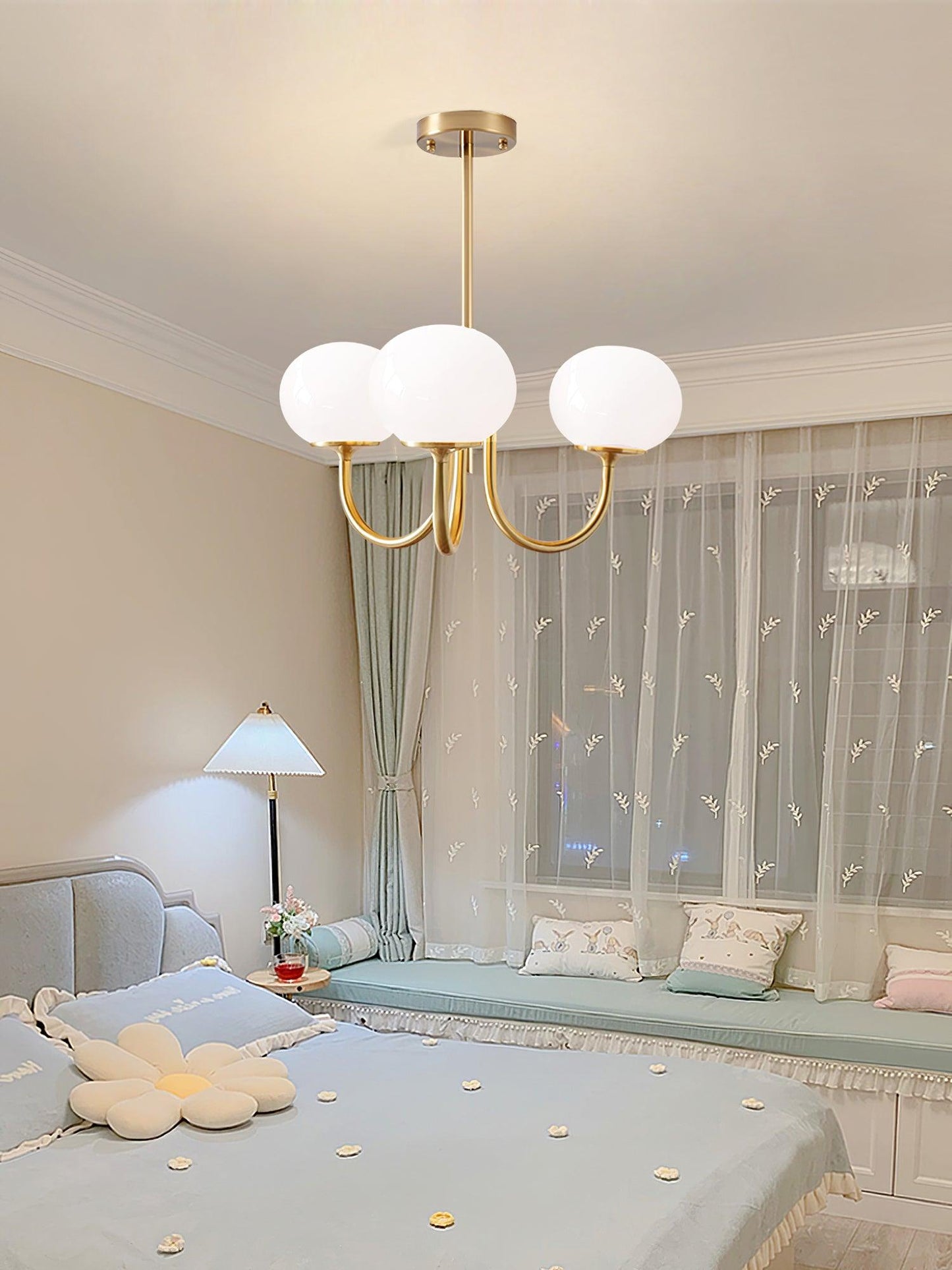 Suspension Chic en Guimauve | Éclat Doux et Élégant pour Intérieur