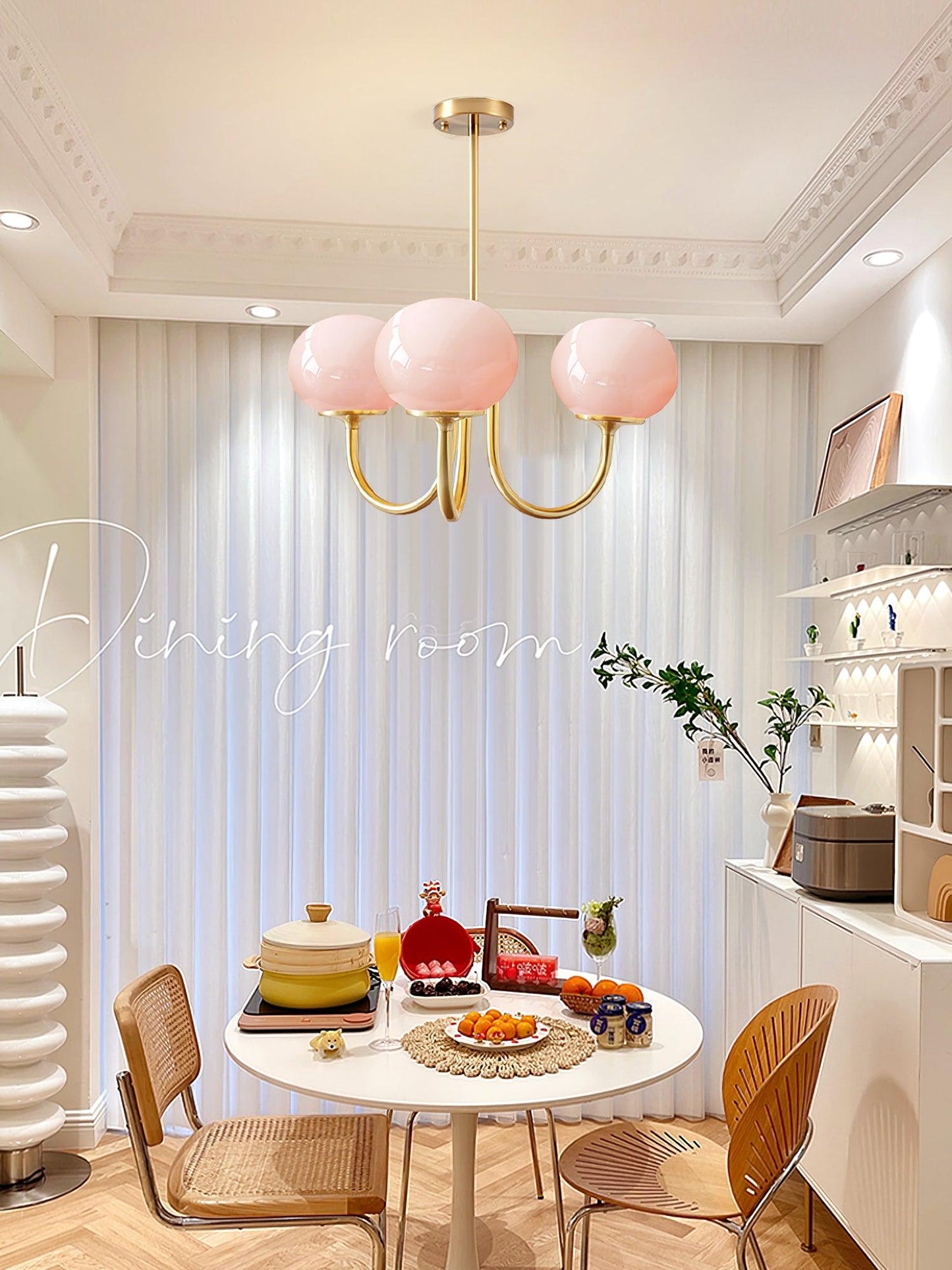 Suspension Chic en Guimauve | Éclat Doux et Élégant pour Intérieur
