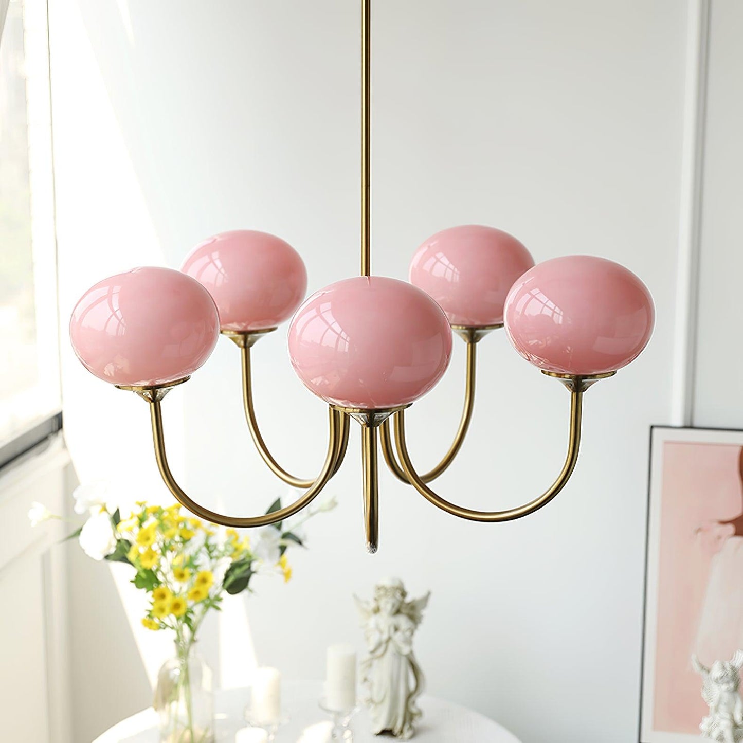 Suspension Chic en Guimauve | Éclat Doux et Élégant pour Intérieur