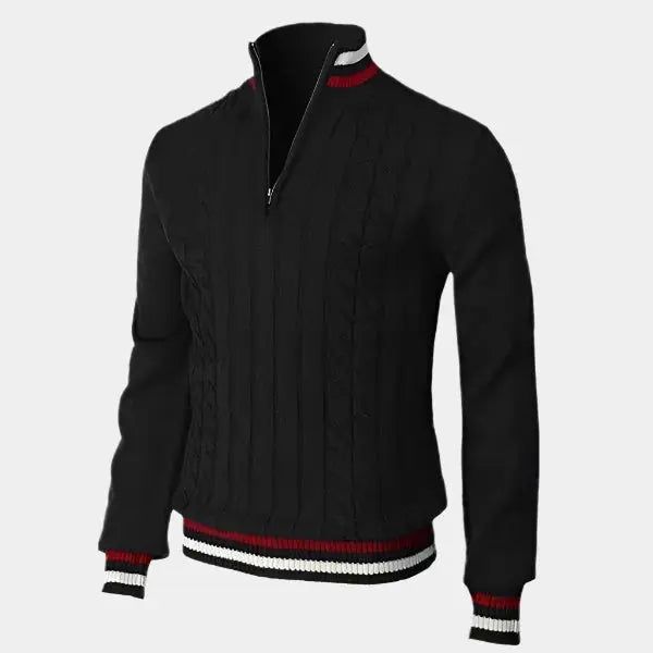 Pull Zippé Mi-Haut pour Hommes | Style Contemporain et Confort Doux