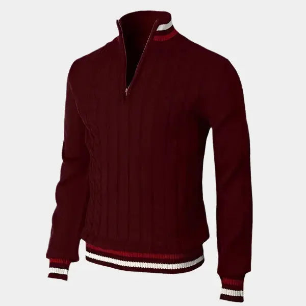 Pull Zippé Mi-Haut pour Hommes | Style Contemporain et Confort Doux