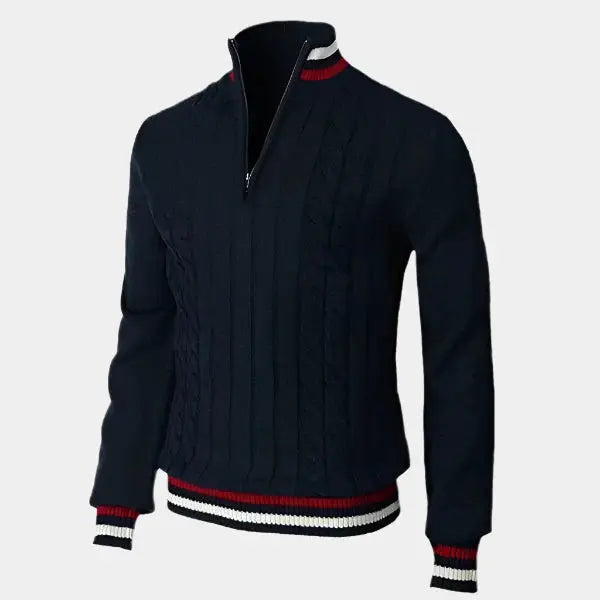 Pull Zippé Mi-Haut pour Hommes | Style Contemporain et Confort Doux