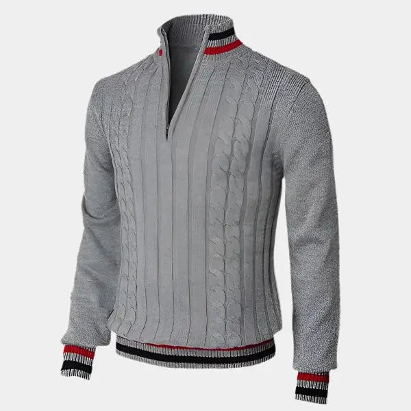 Pull Zippé Mi-Haut pour Hommes | Style Contemporain et Confort Doux