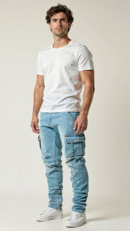 Jeans Modern Fit Homme | Style Chic et Rangement Pratique