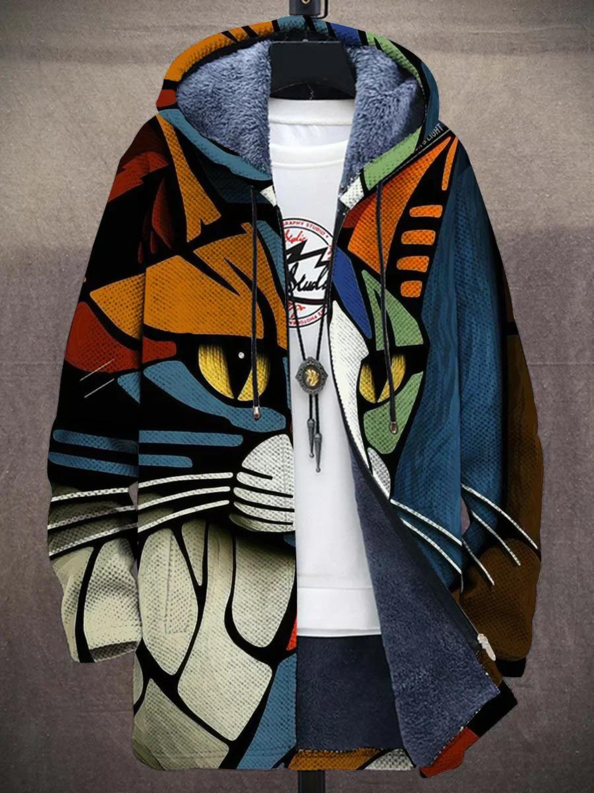 Veste Imprimée Artistique Unique | Style Audacieux et Confortable