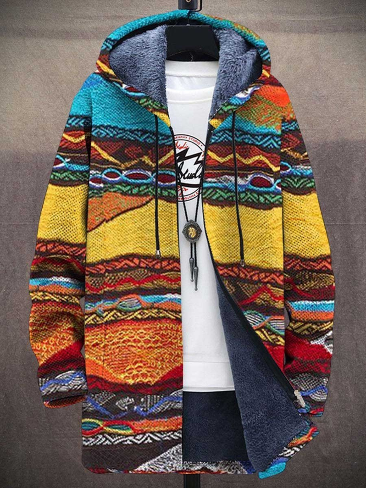 Veste Imprimée Artistique Unique | Style Audacieux et Confortable