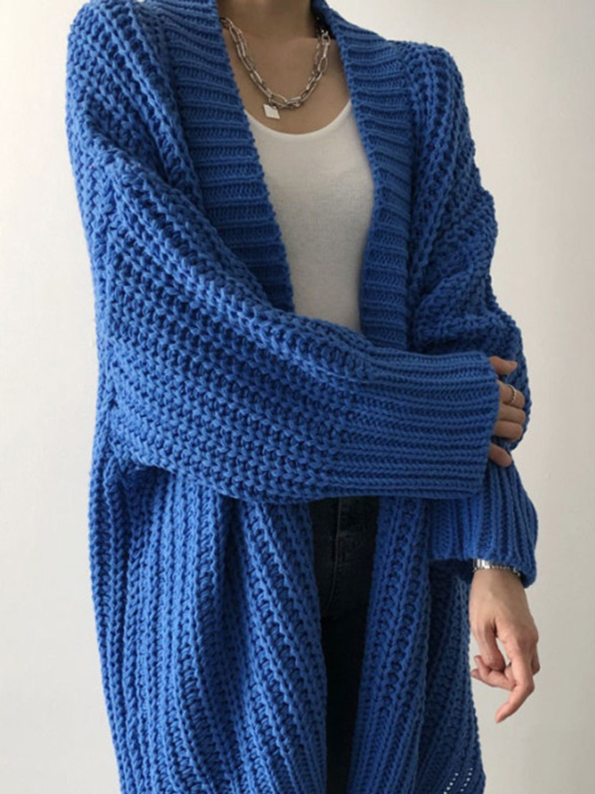 Veste Tricot Oversize Décontractée | Confort et Élasticité Moyenne