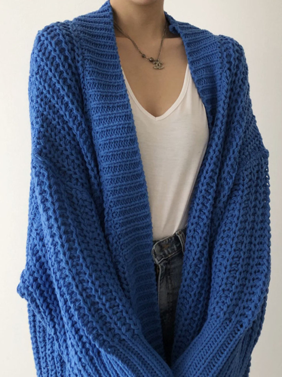 Veste Tricot Oversize Décontractée | Confort et Élasticité Moyenne