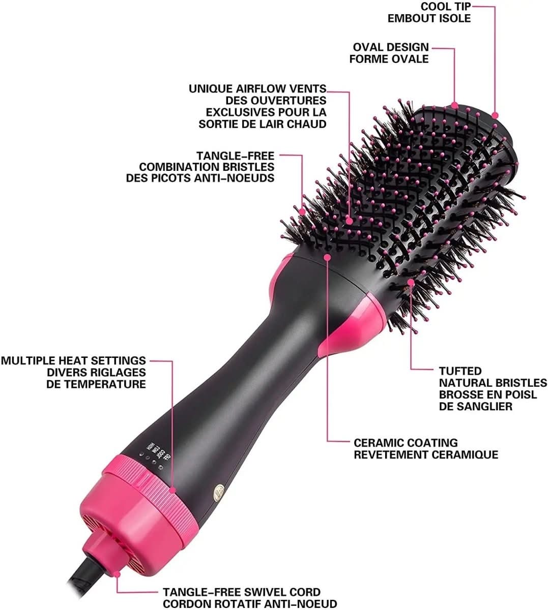 Sèche-cheveux et Lisseur 4-en-1 | Coiffage Élégant et Pratique