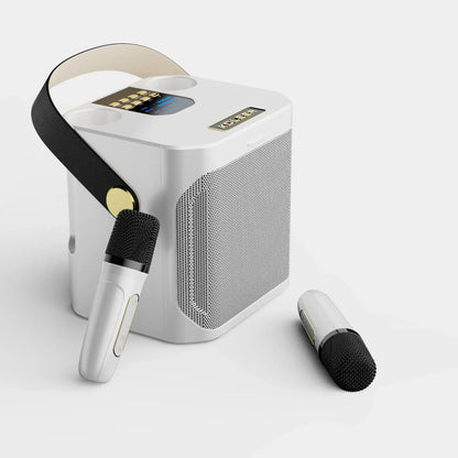 Haut-Parleur Karaoke Portable Bluetooth | Son Surround 360° et Deux Microphones