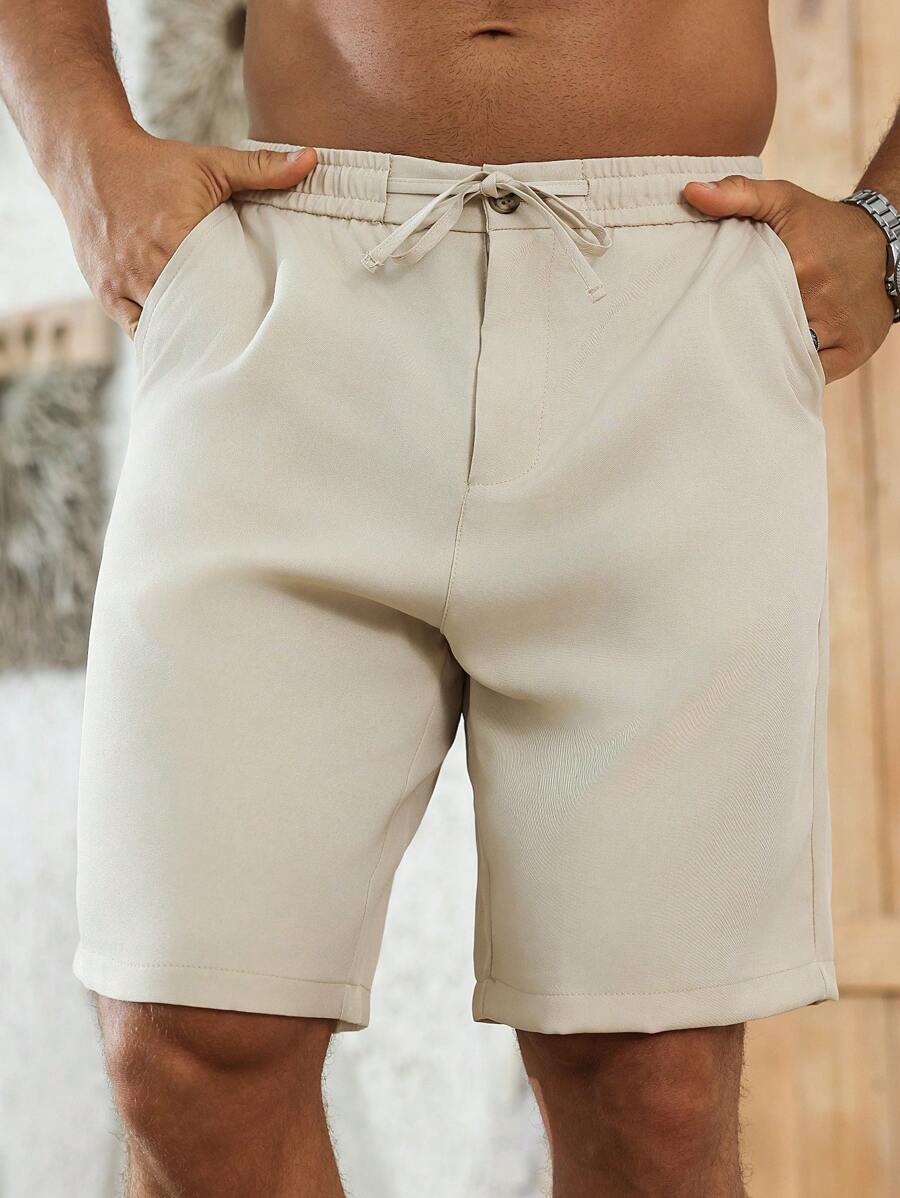 Shorts Élastiques Beige Classique | Confort Décontracté pour Journées Ensoleillées