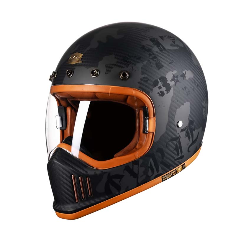 Casque de Moto Intégral en Fibre de Carbone | Ultra-Léger et Approuvé DOT/ECE