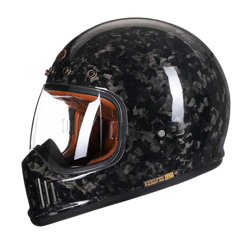 Casque de Moto Intégral en Fibre de Carbone | Protection Légère et Confort Optimal