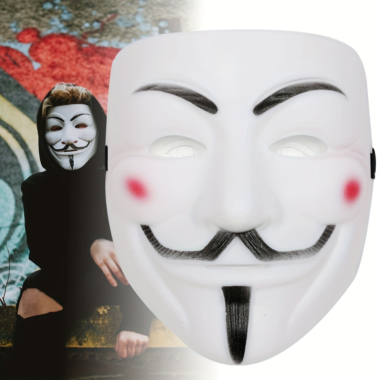 Masque de Halloween en Plastique | Look Dramatique et Glamour