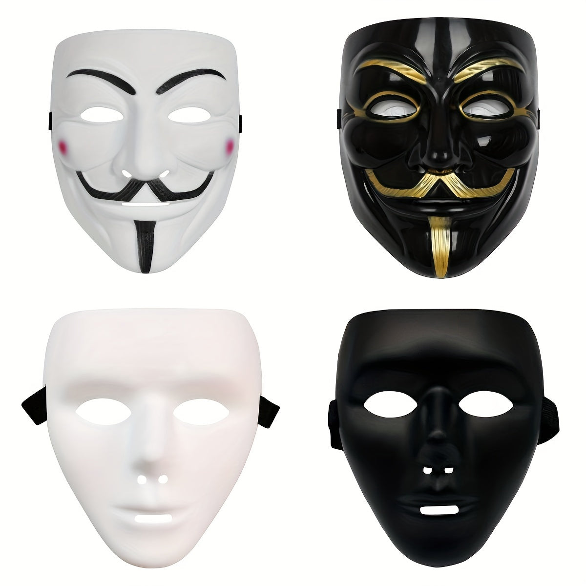 Masque de Halloween en Plastique | Look Dramatique et Glamour