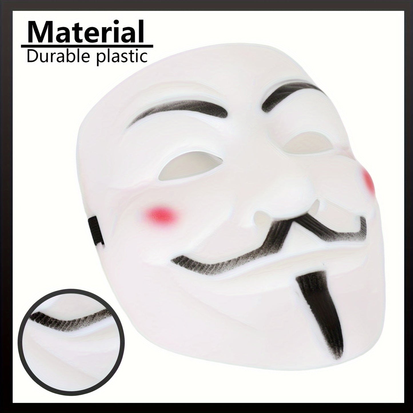 Masque de Halloween en Plastique | Look Dramatique et Glamour
