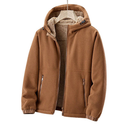 Veste à Capuche Doublée Sherpa | Confort et Chaleur pour Hommes