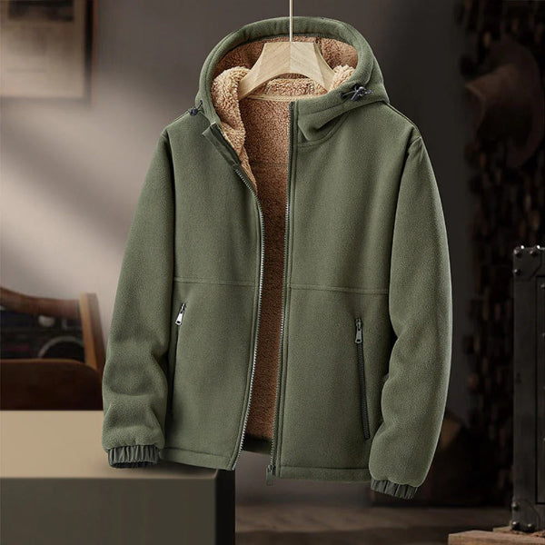 Veste à Capuche Doublée Sherpa | Confort et Chaleur pour Hommes