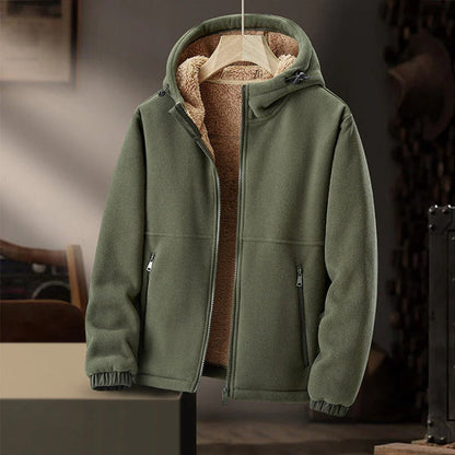 Veste à Capuche Doublée Sherpa | Confort et Chaleur pour Hommes