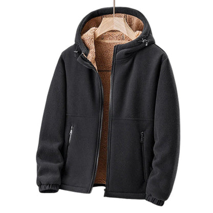 Veste à Capuche Doublée Sherpa | Confort et Chaleur pour Hommes