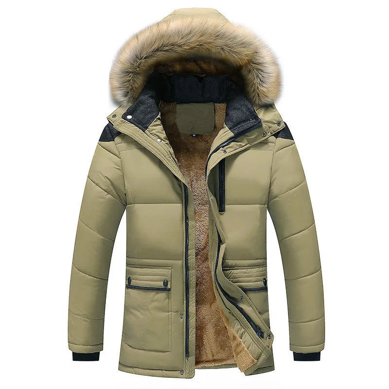 Veste d'hiver à Capuche pour Hommes | Isolation Confortable et Protection Contre le Froid