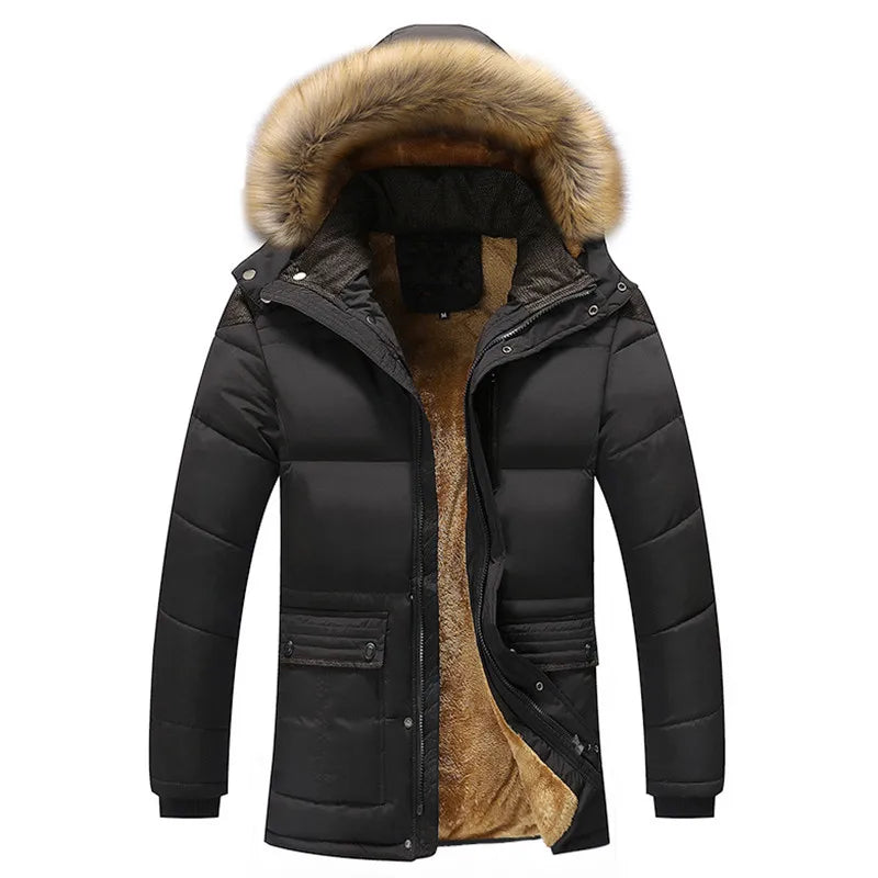 Veste d'hiver à Capuche pour Hommes | Isolation Confortable et Protection Contre le Froid