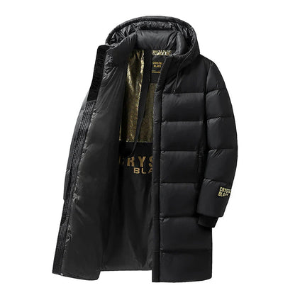 Manteau d'hiver Long en Nylon | Isolation en Duvet et Style Élégant