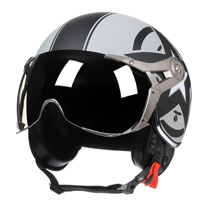 Casque de Moto Vintage Léger | Confort et Sécurité Optimale