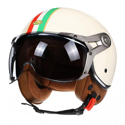 Casque de Moto Vintage Léger | Confort et Sécurité Optimale