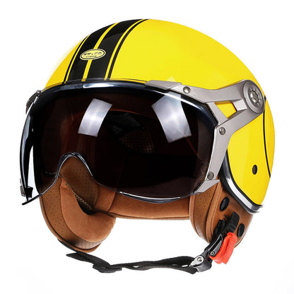 Casque de Moto Vintage Léger | Confort et Sécurité Optimale