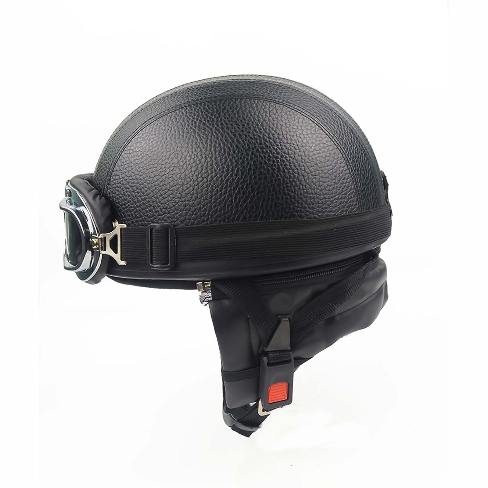 Casque de Moto Rétro Demi | Finition Brillante et Look Vintage