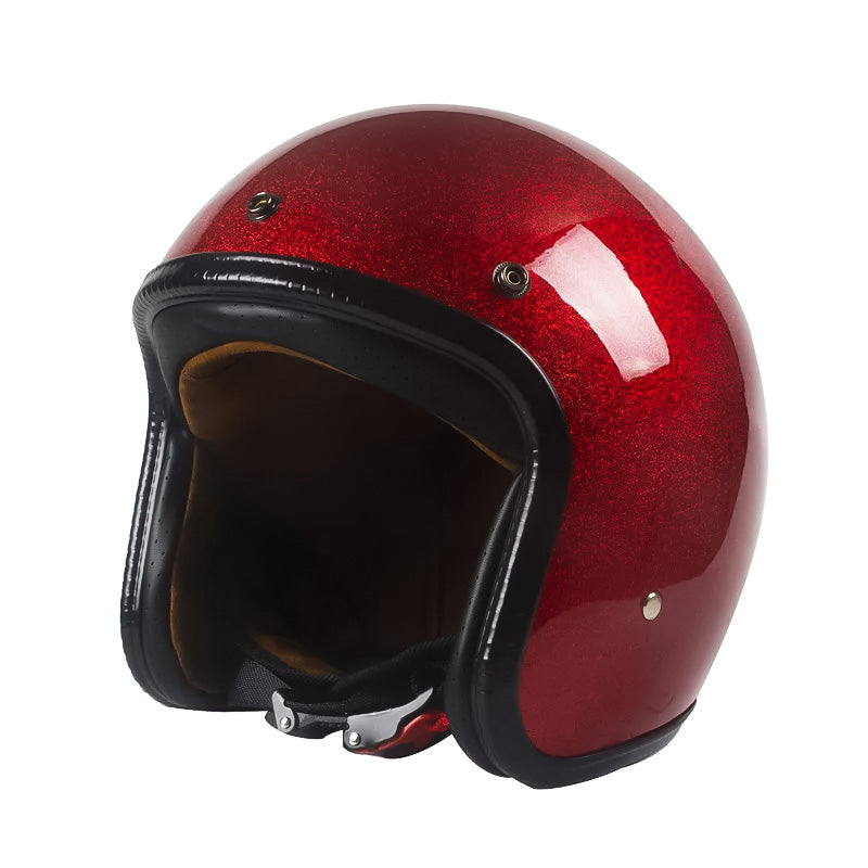 Casque Ouvert Léger Certifié DOT | Confort et Sécurité en Fibre de Verre