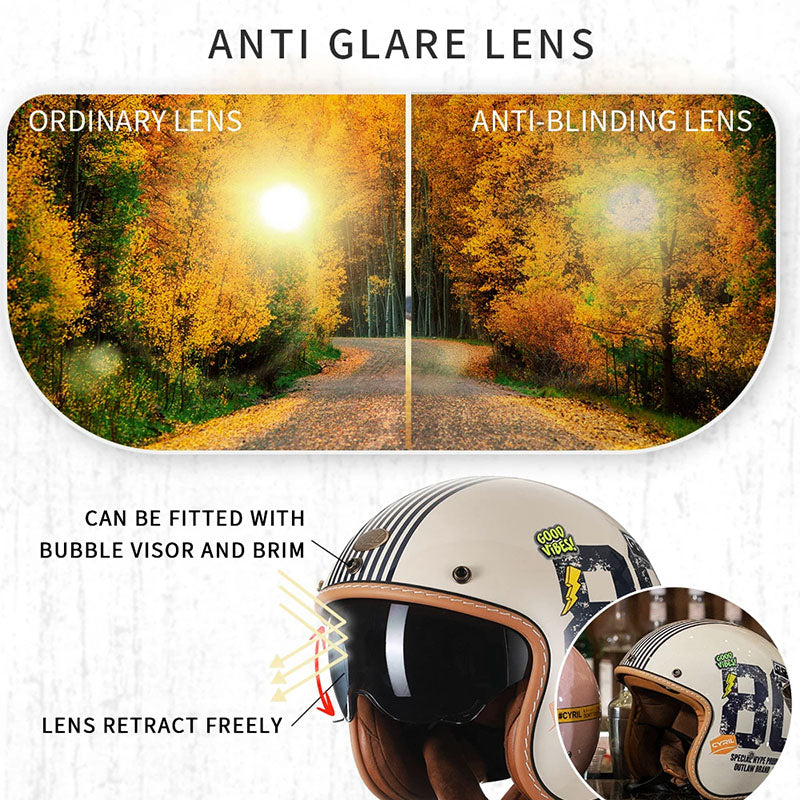 Casque de Moto Ouvert Léger | Confort et Protection Ultimes