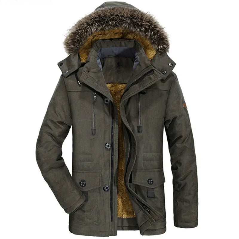 Parka Doublée en Peluche pour Hommes | Confort et Chaleur en Hiver