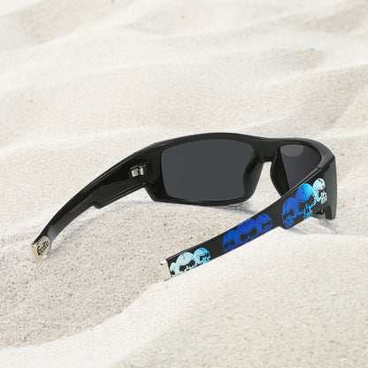 Lunettes de Soleil Polarisées pour Hommes | Design Crâne Audacieux et Protection UV