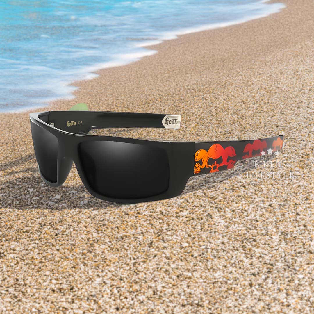 Lunettes de Soleil Polarisées pour Hommes | Design Crâne Audacieux et Protection UV