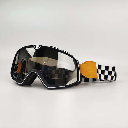 Lunettes de Moto Rétro pour Hommes | Protection UV et Lentille HD Durable