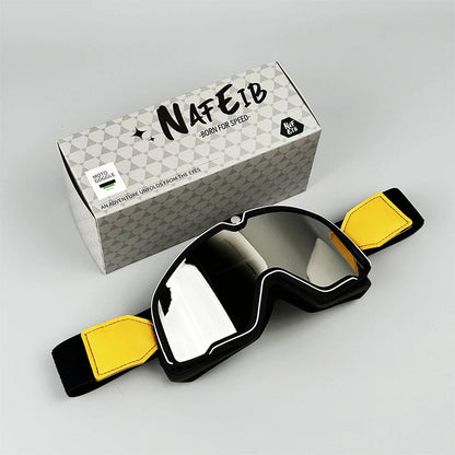 Lunettes de Moto Rétro pour Hommes | Protection UV et Lentille HD Durable