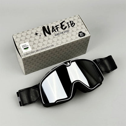 Lunettes de Moto Rétro pour Hommes | Protection UV et Lentille HD Durable