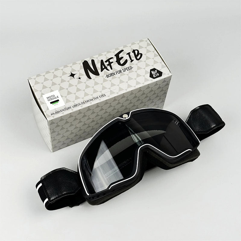 Lunettes de Moto Rétro pour Hommes | Protection UV et Lentille HD Durable